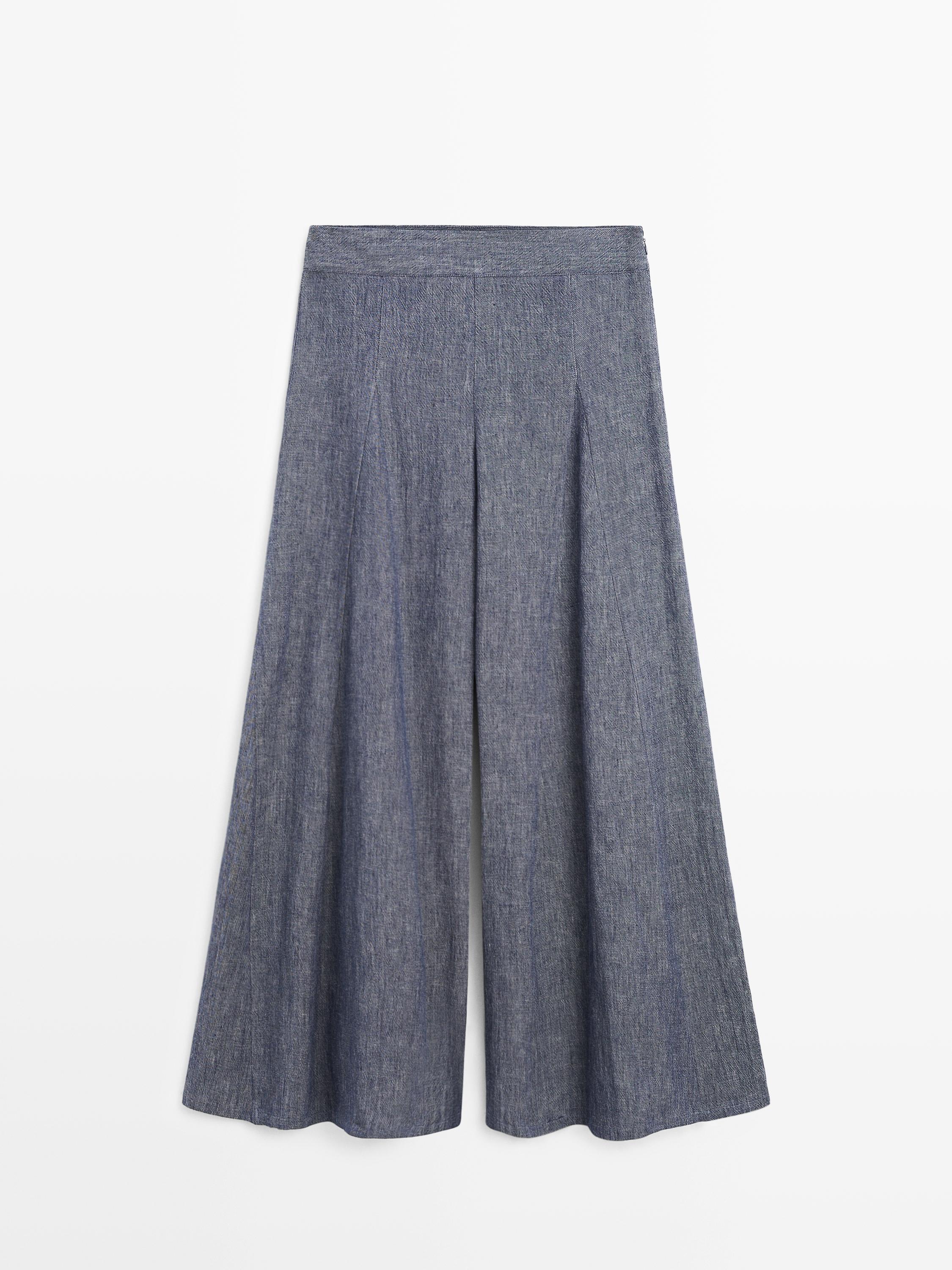 Pantalon palazzo avec plis